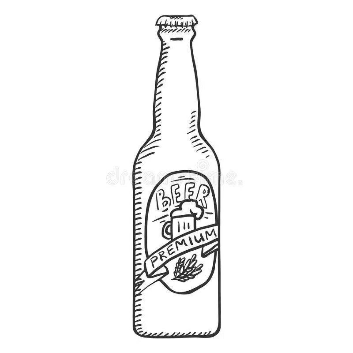 Раскраска Забавная раскраска пива
