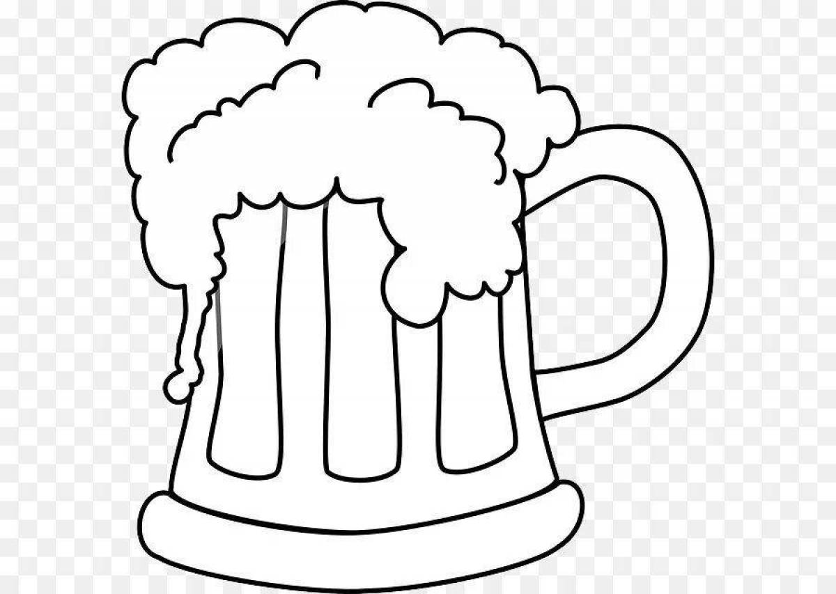 Раскраска Раскраска сияющее пиво