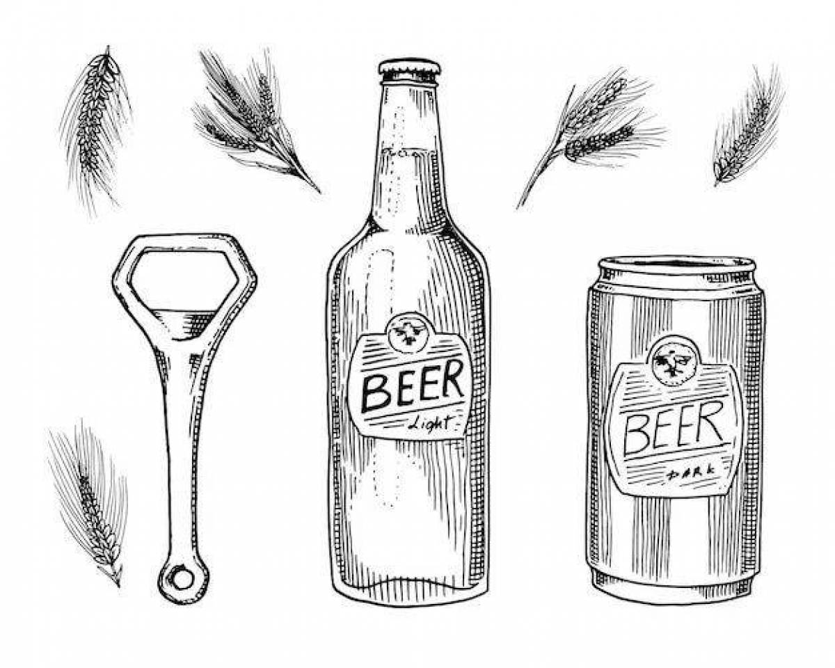 Раскраска Манящая страница раскраски пива