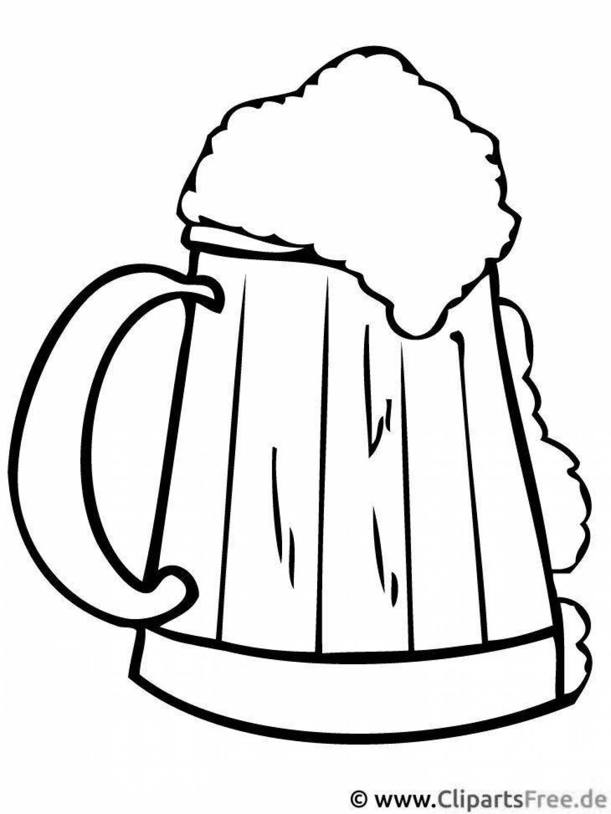Раскраска Раскраска жирное пиво