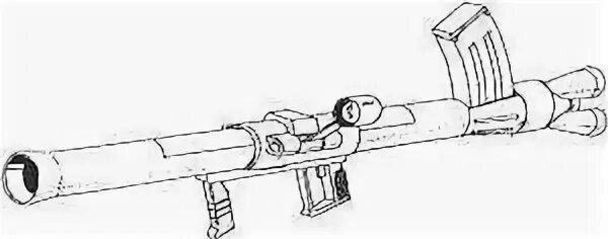 Развлекательная раскраска базука