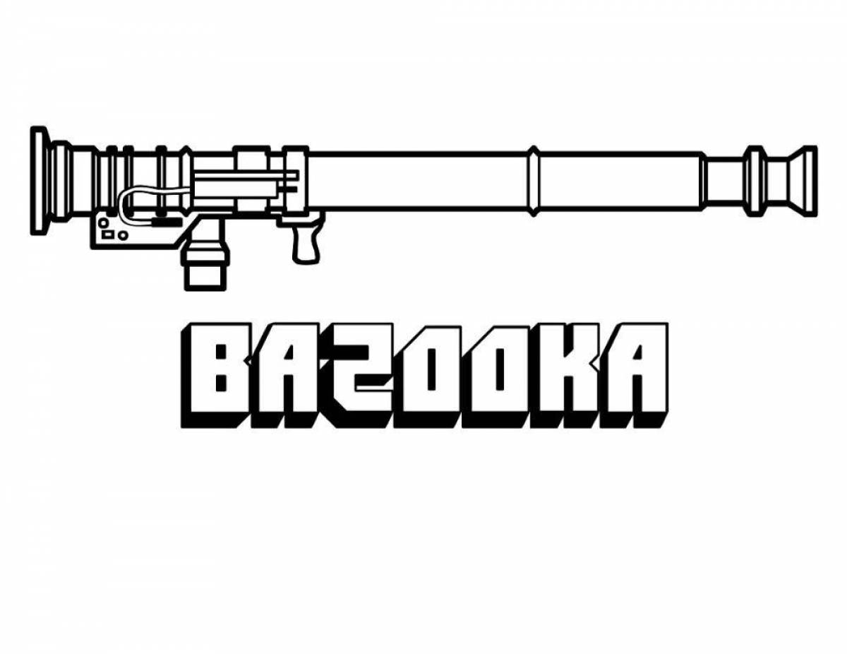 Intriguing bazooka coloring book