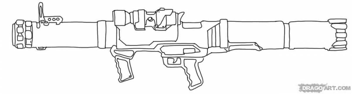 Впечатляющая раскраска базука