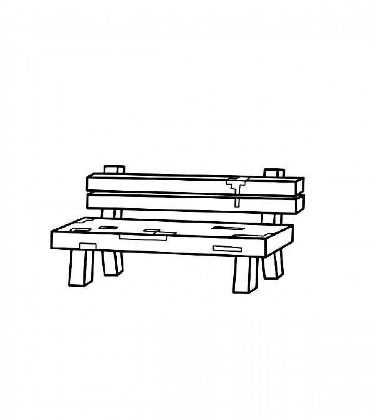 Coloring bold bench