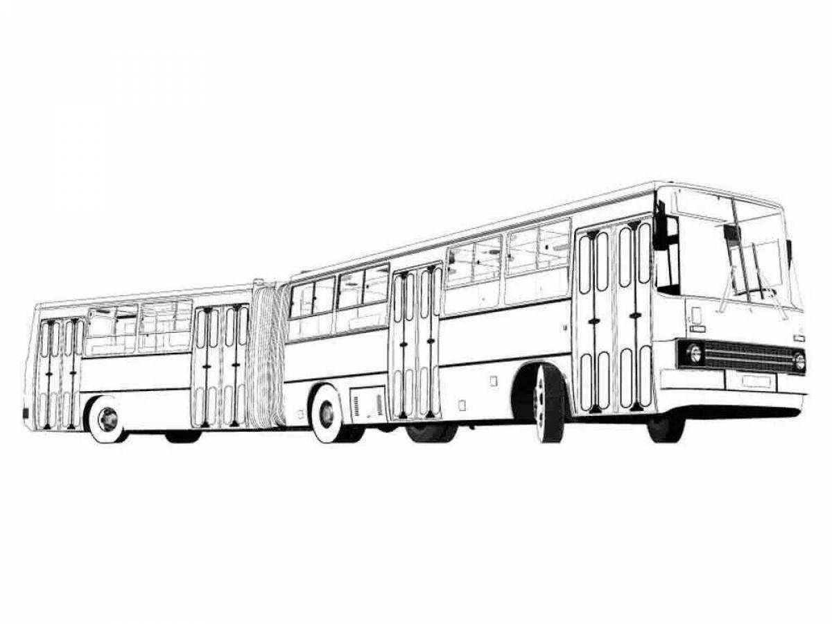 Coloring page incredible electric bus