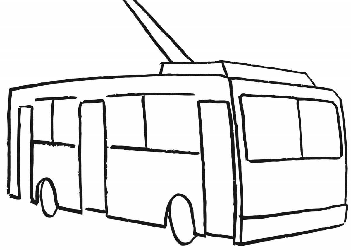 Awesome electric bus coloring page