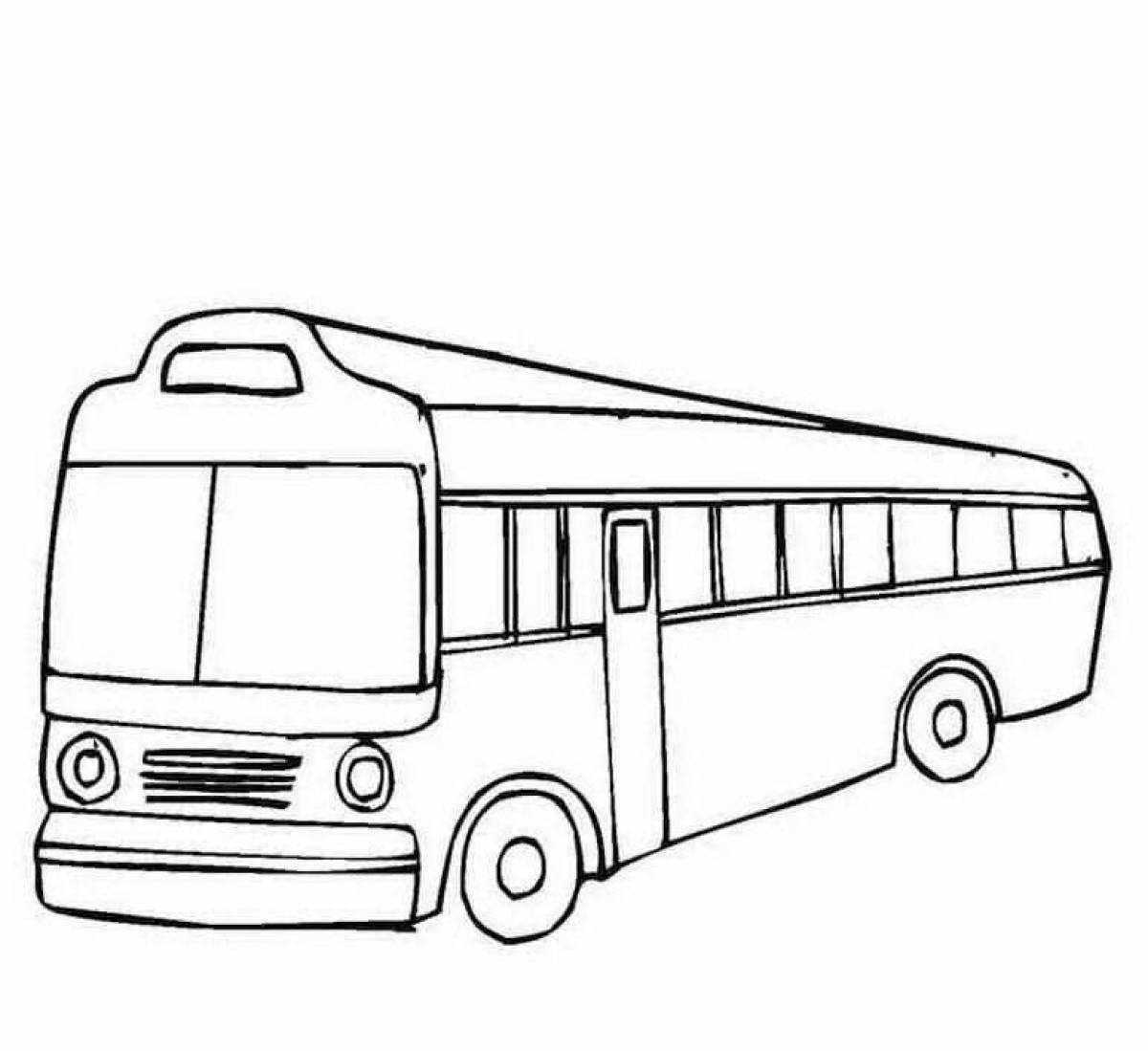Coloring page cute electric bus