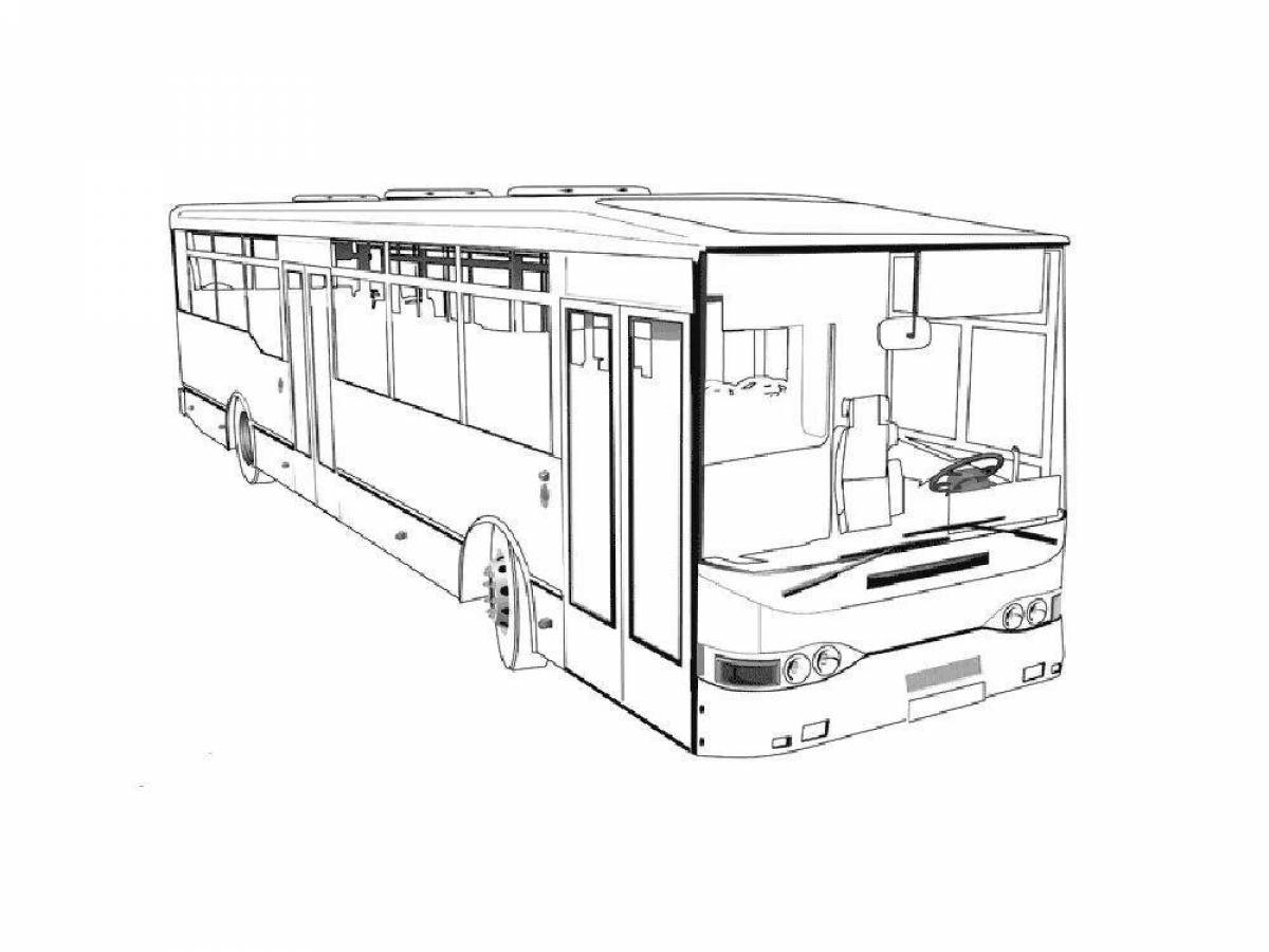 Amazing electric bus coloring page