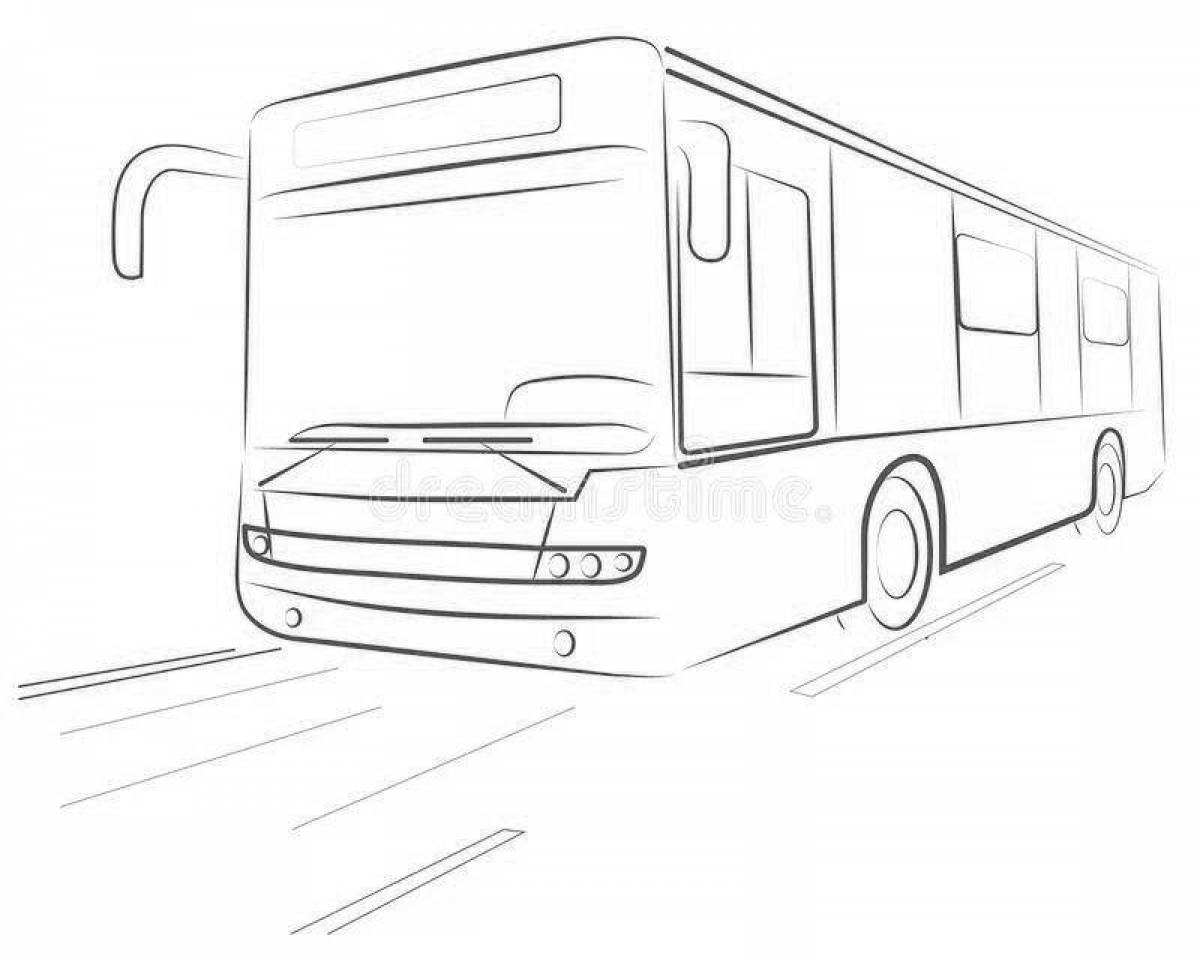 Big electric bus coloring page
