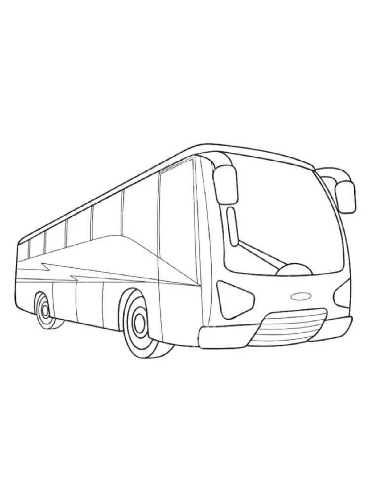 Dazzling electric bus coloring page
