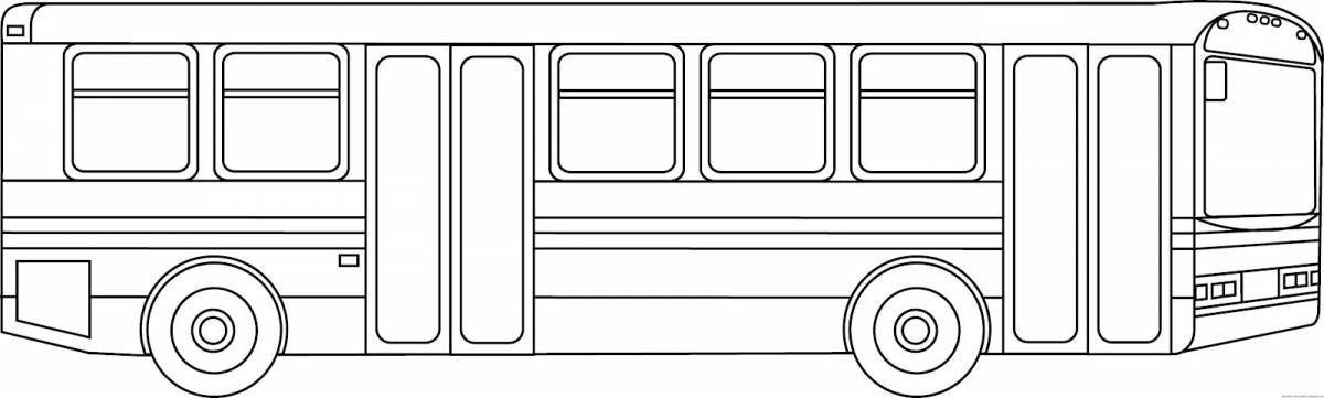 Shiny electric bus coloring page