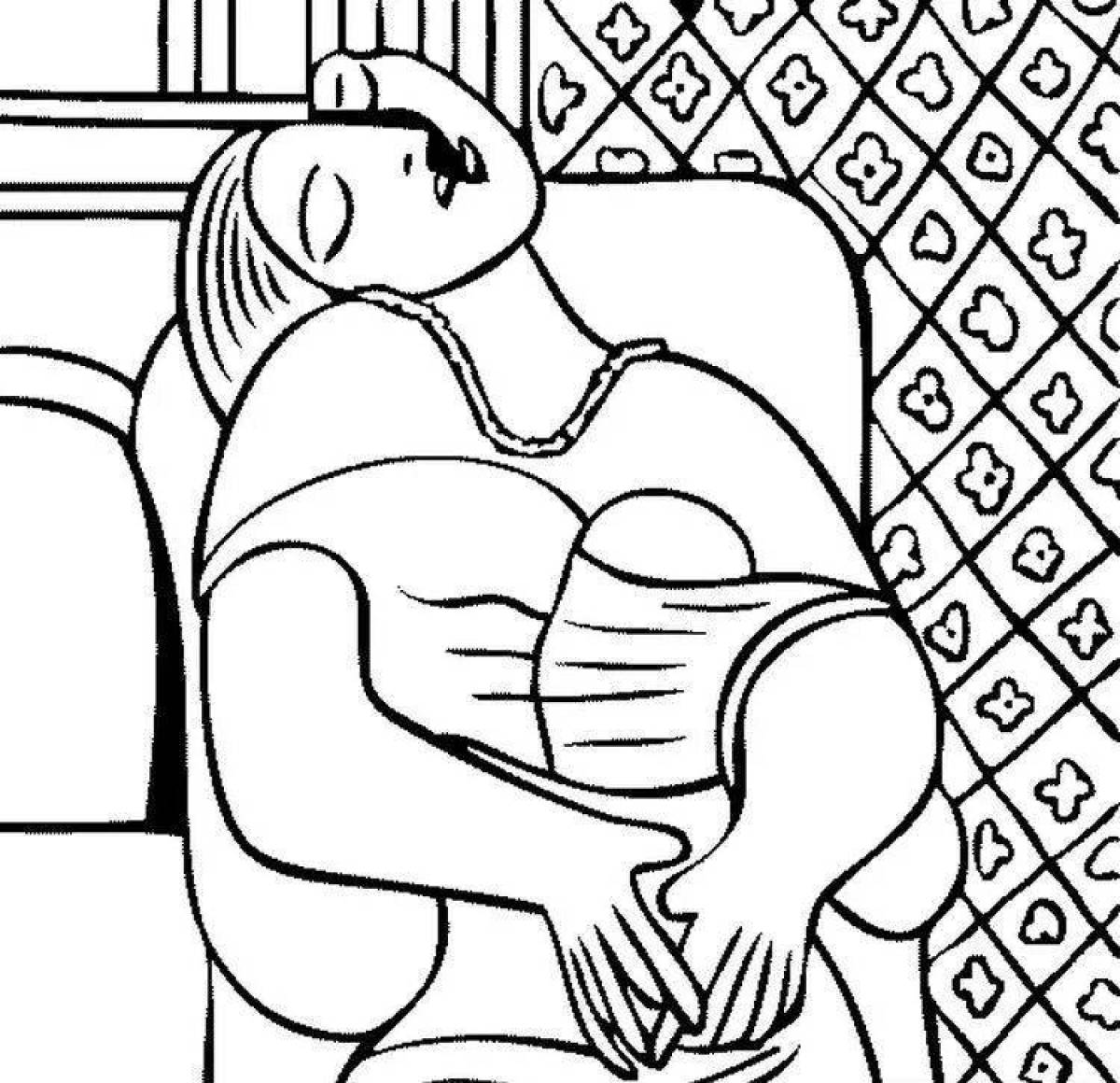 Colorful pablo coloring page