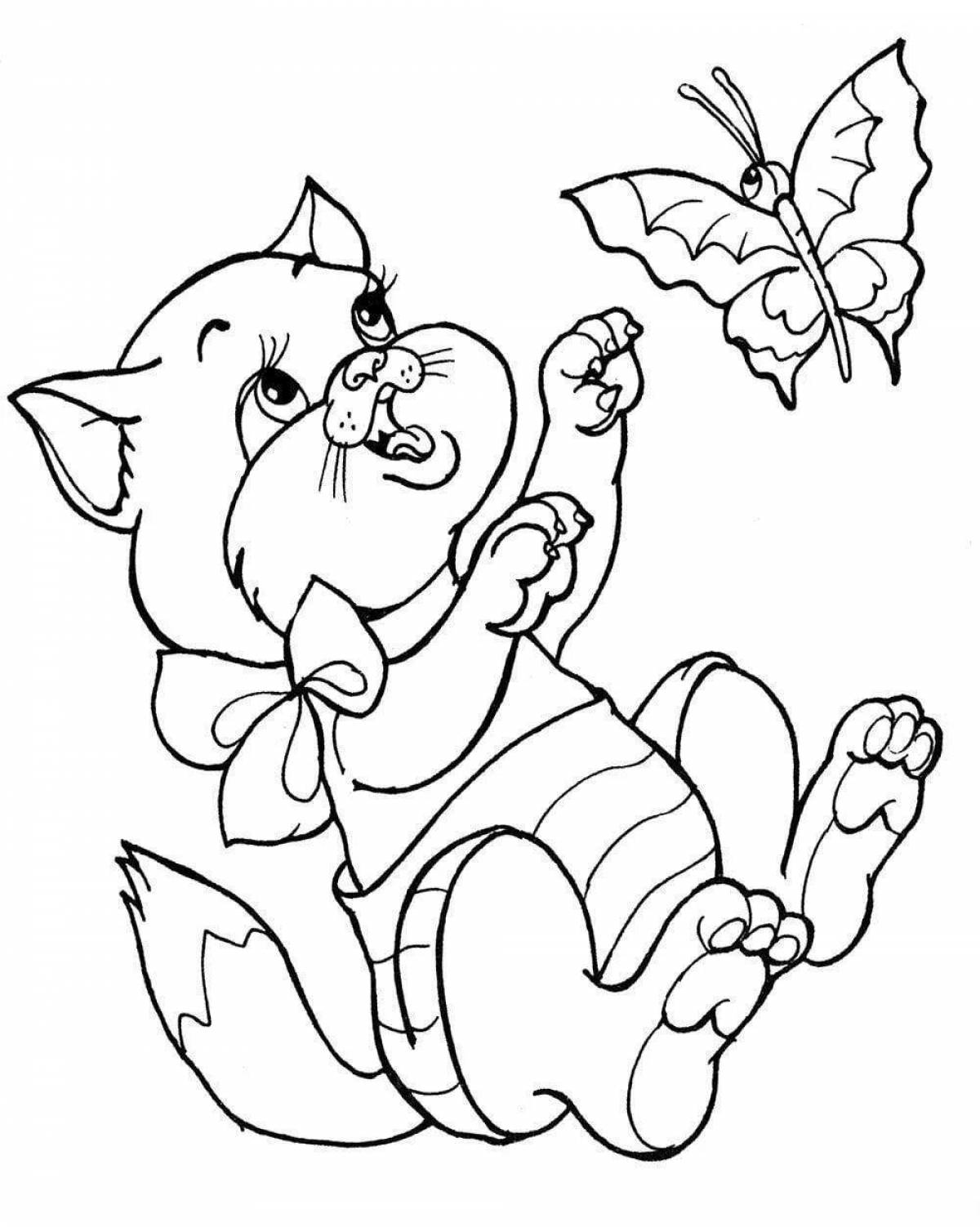 Playful katunket coloring page