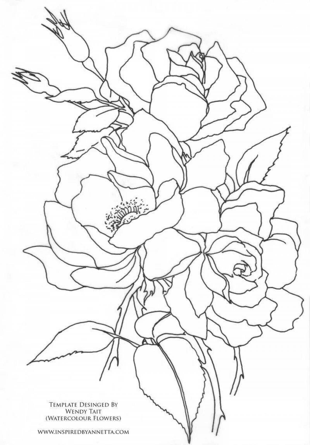 Amazing gouache coloring page