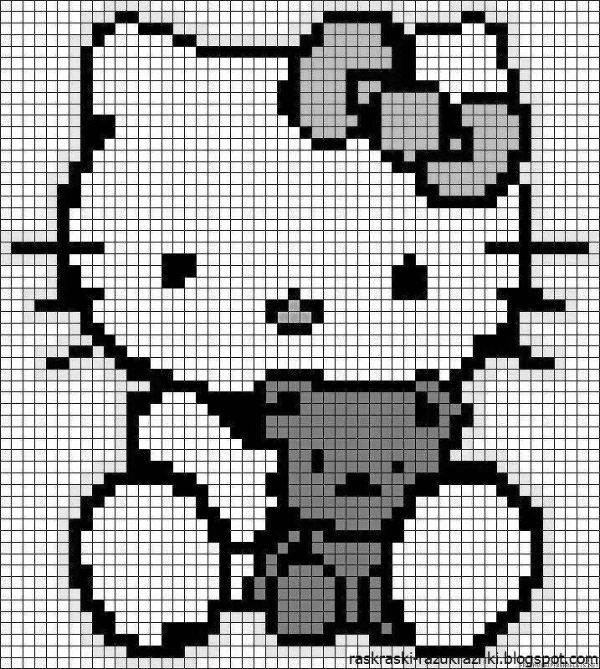 Фото Coloring-journey pixel art coloring page