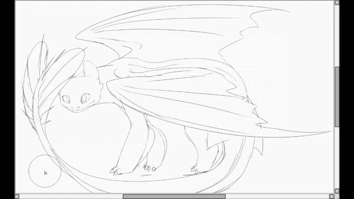 Pure white fury coloring page