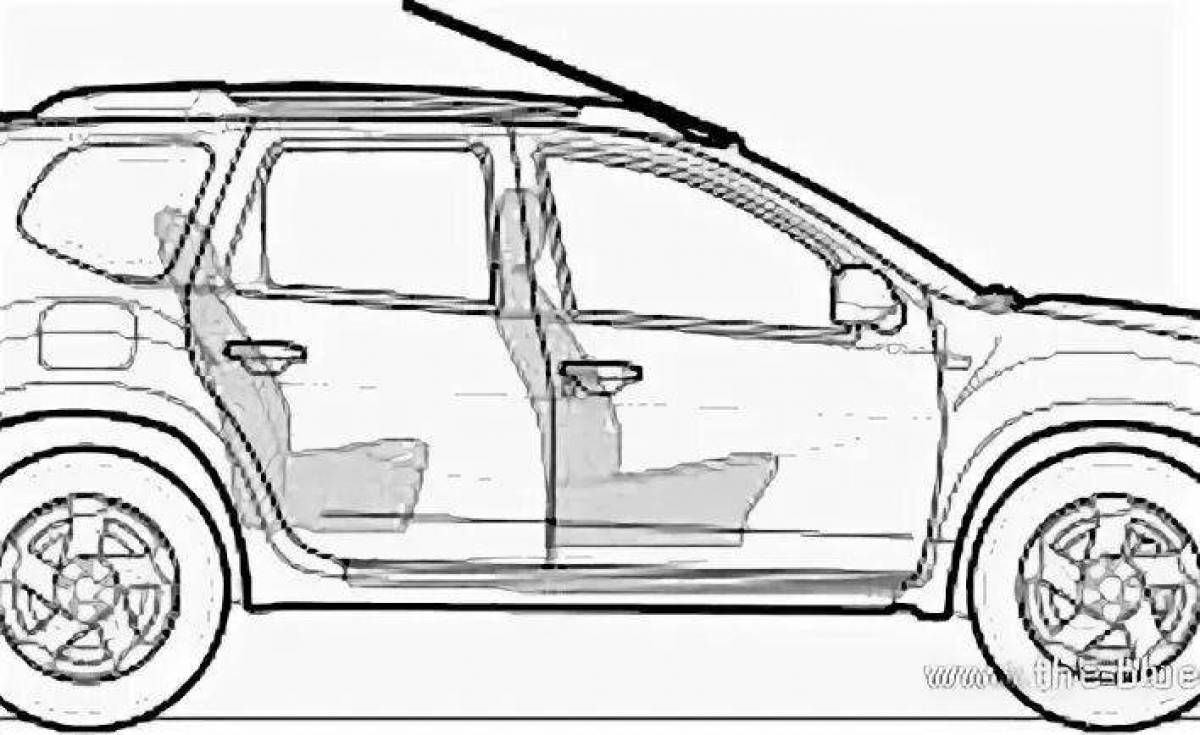 Attractive renault duster coloring book