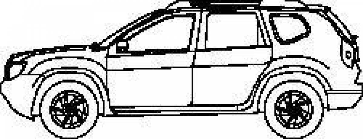 Cool renault duster coloring page