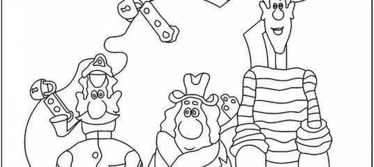 Coloring page magnificent captain vrungel