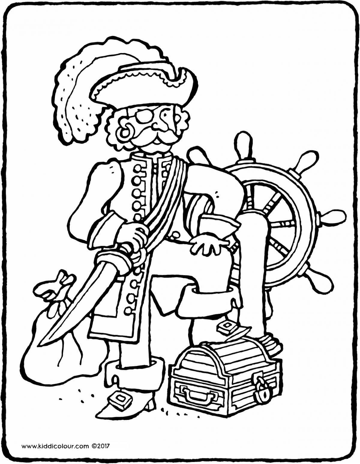 Coloring page charming captain vrungel