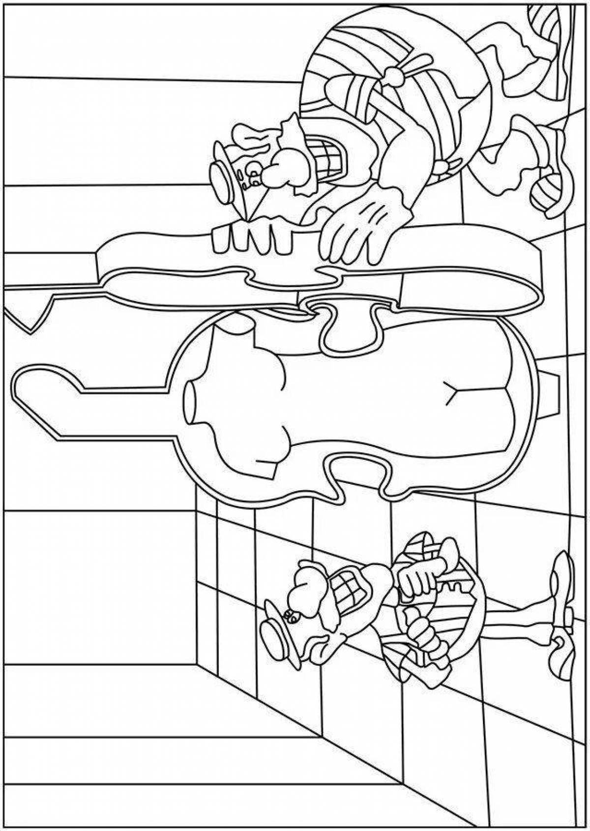 Coloring page alluring captain vrungel