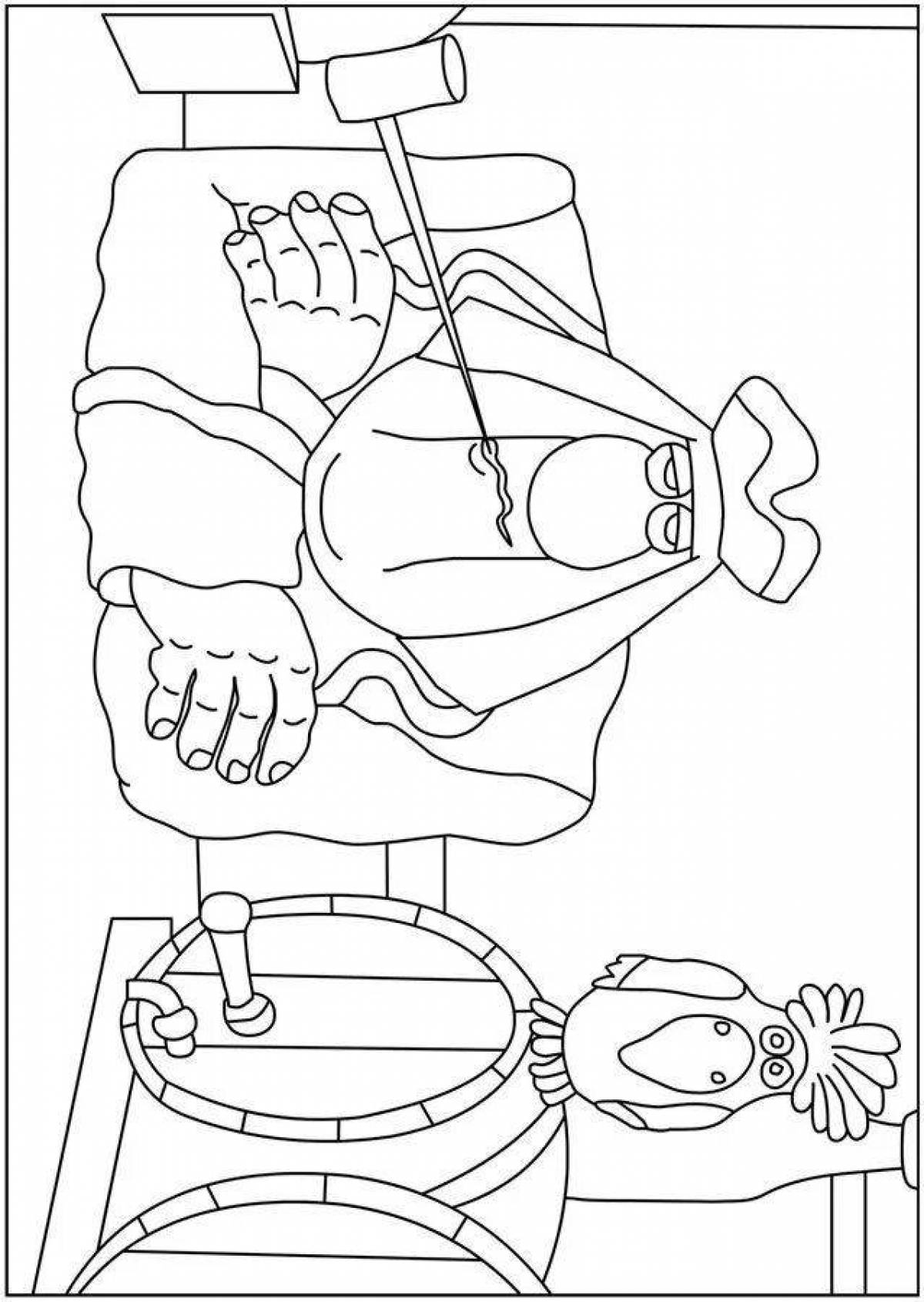Coloring page playful captain vrungel