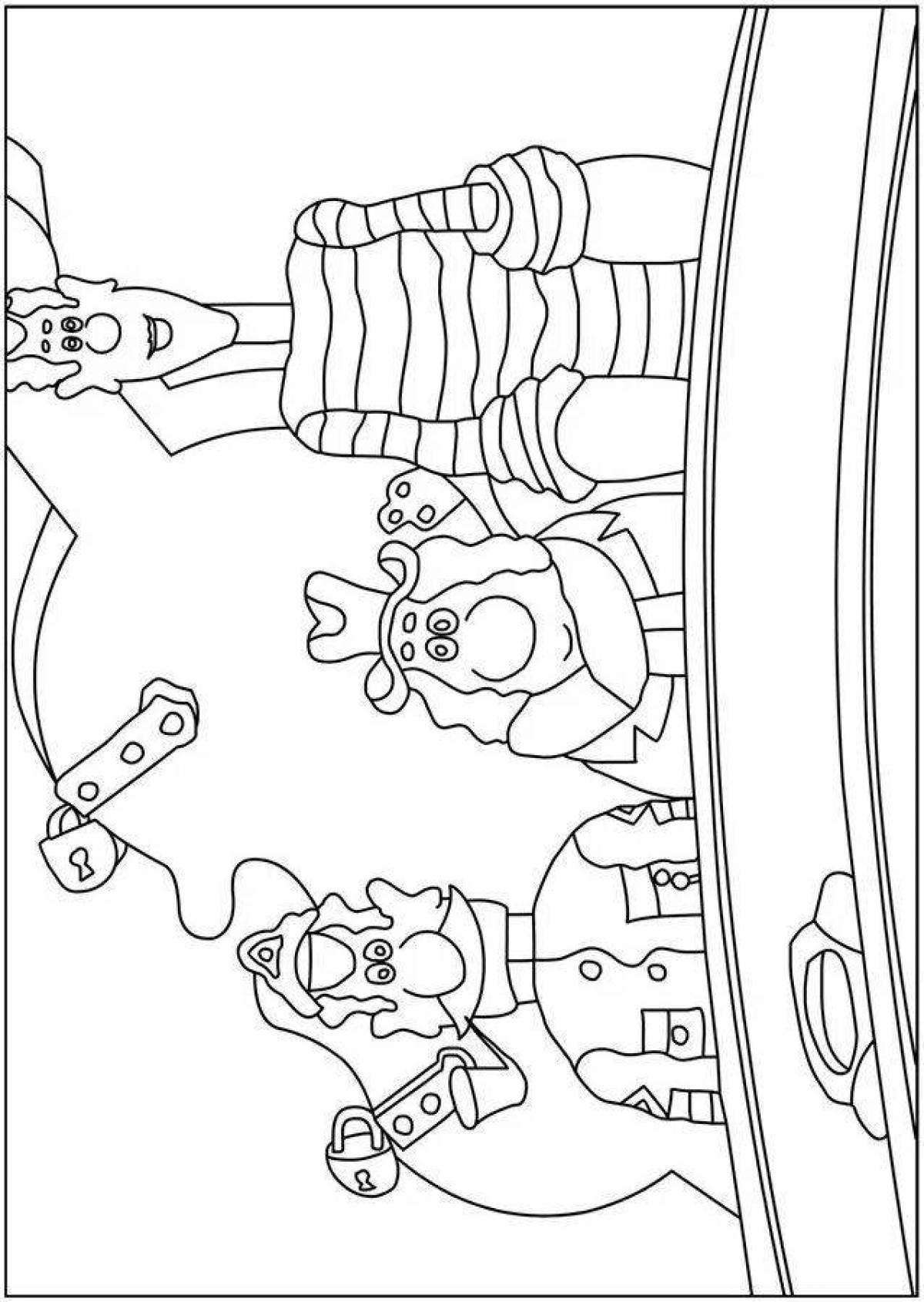Captain vrungel coloring page filled with colors