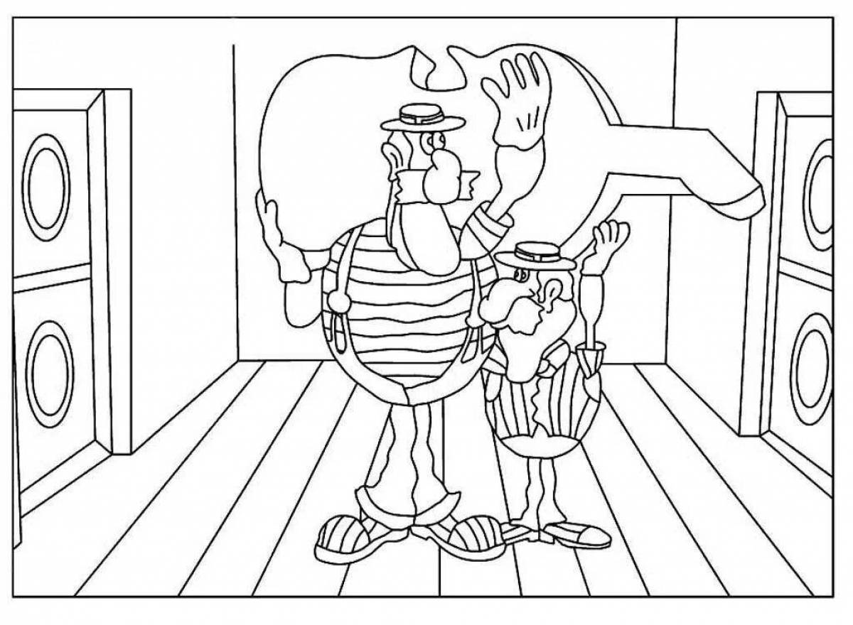 Captain vrungel coloring page in bright colors