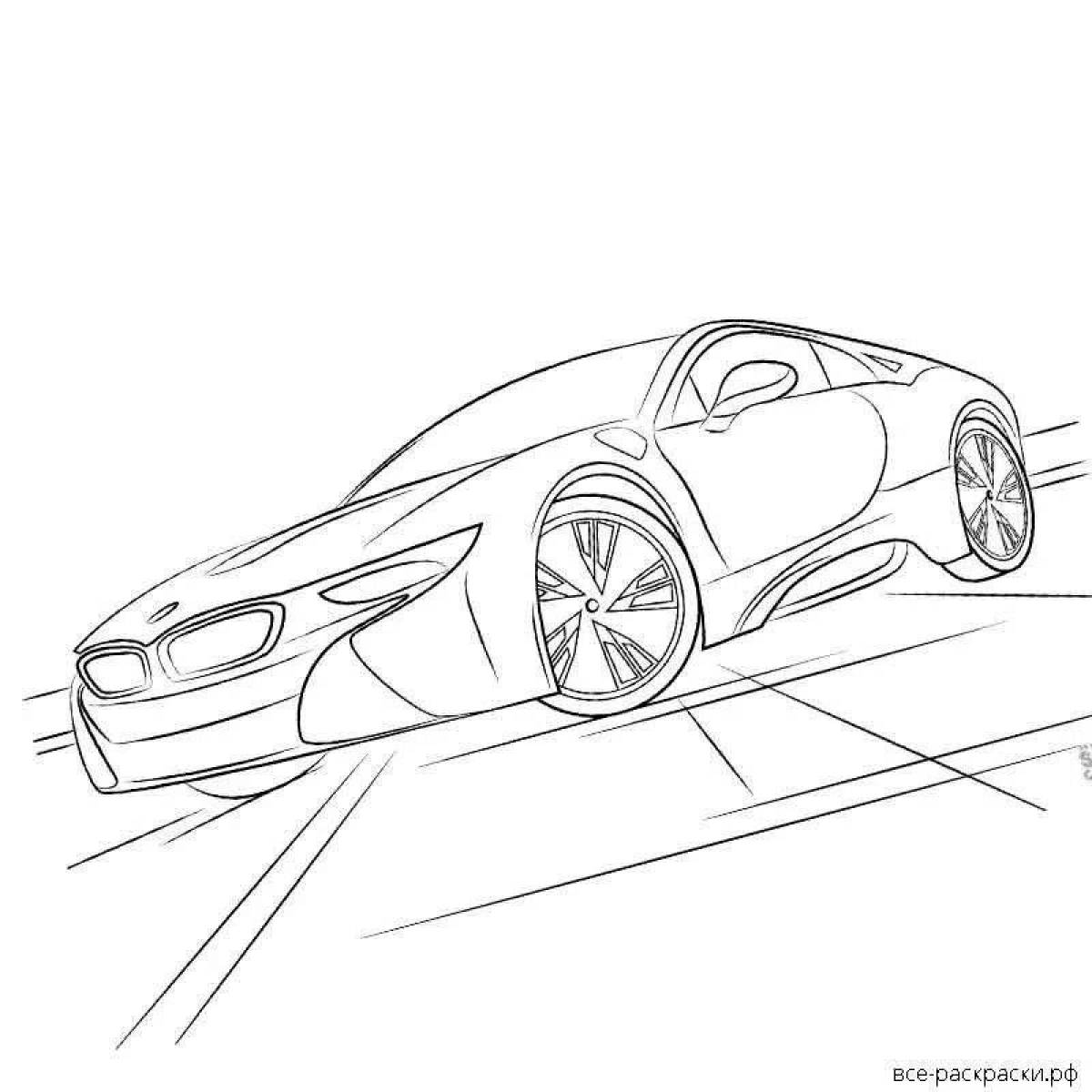 Dazzling bmw i8 coloring book