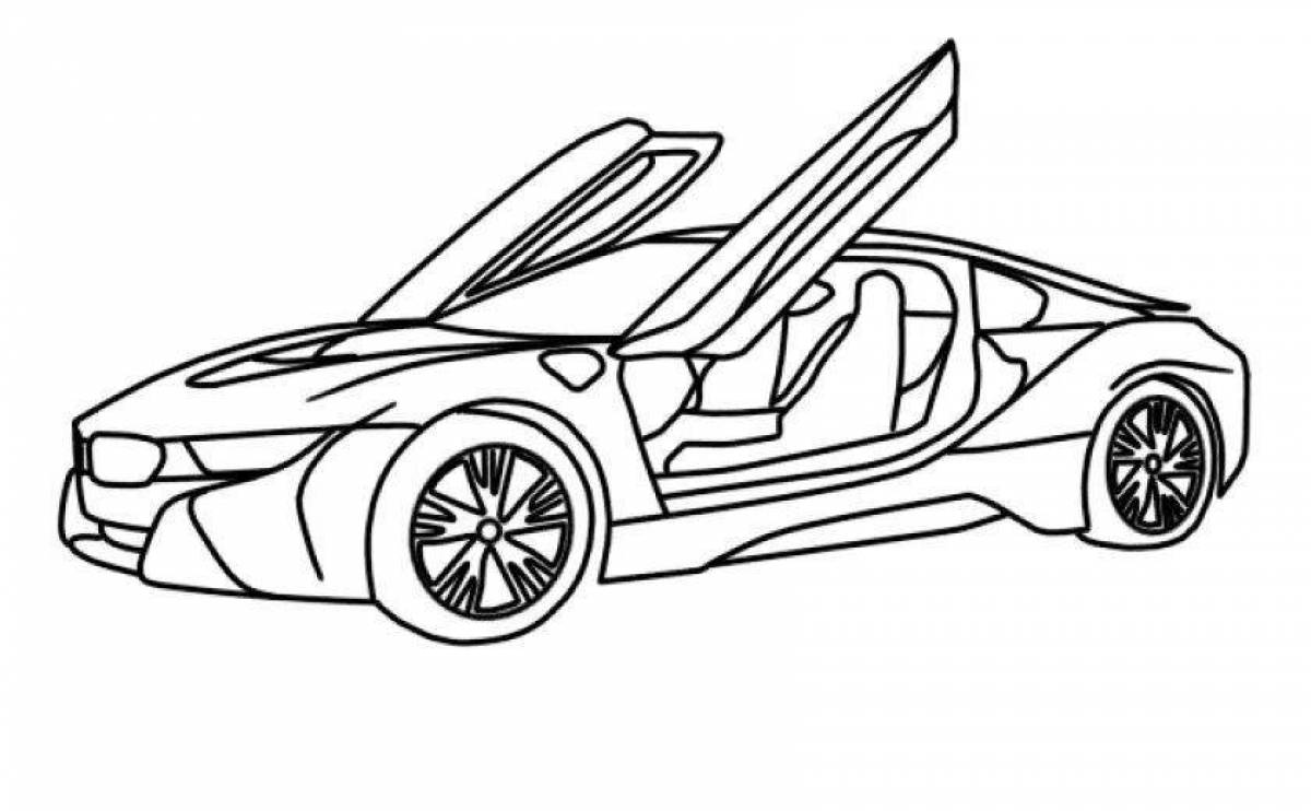Fabulous bmw i8 coloring book