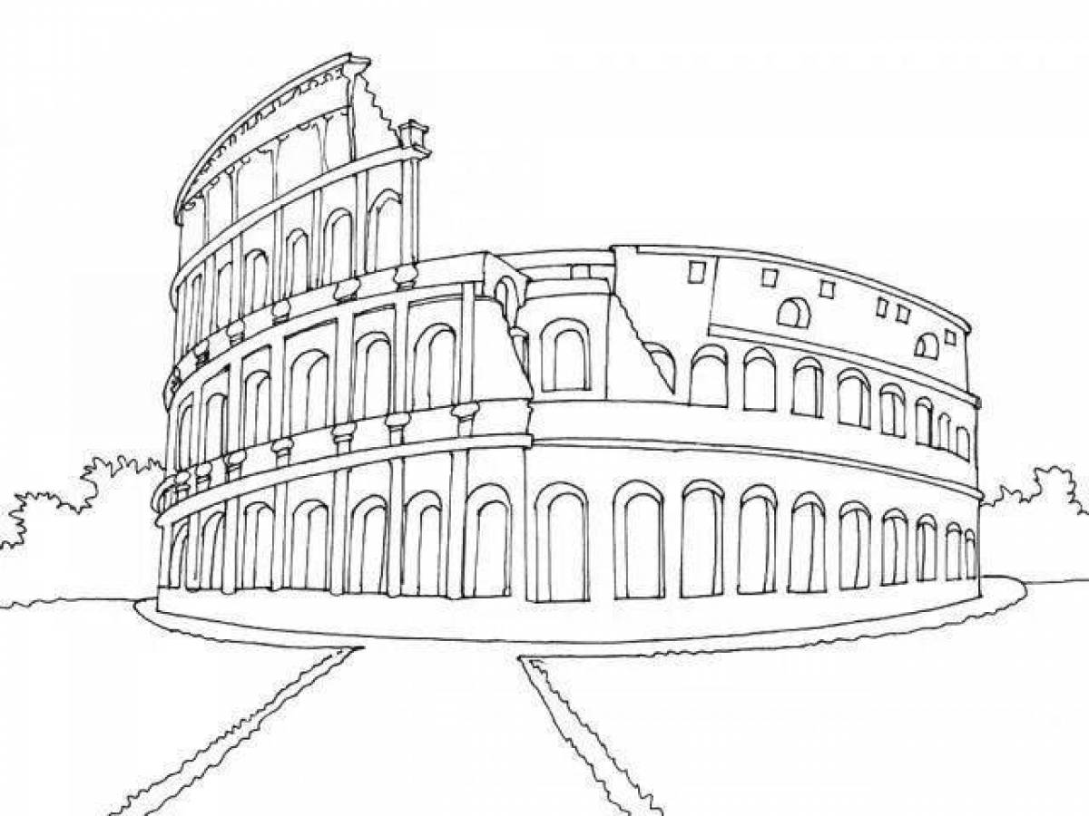 Monumental coloring of ancient rome