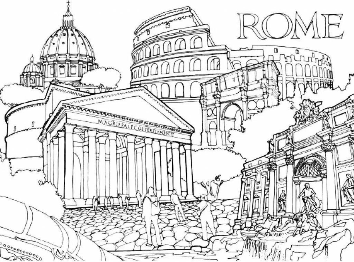 Архитектура древнего Рима карандашом