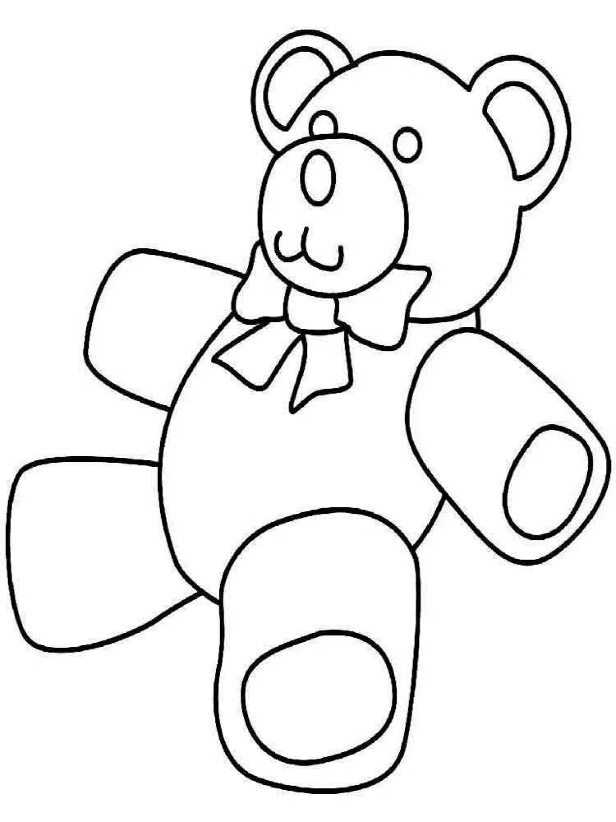 Cozy teddy bear coloring page
