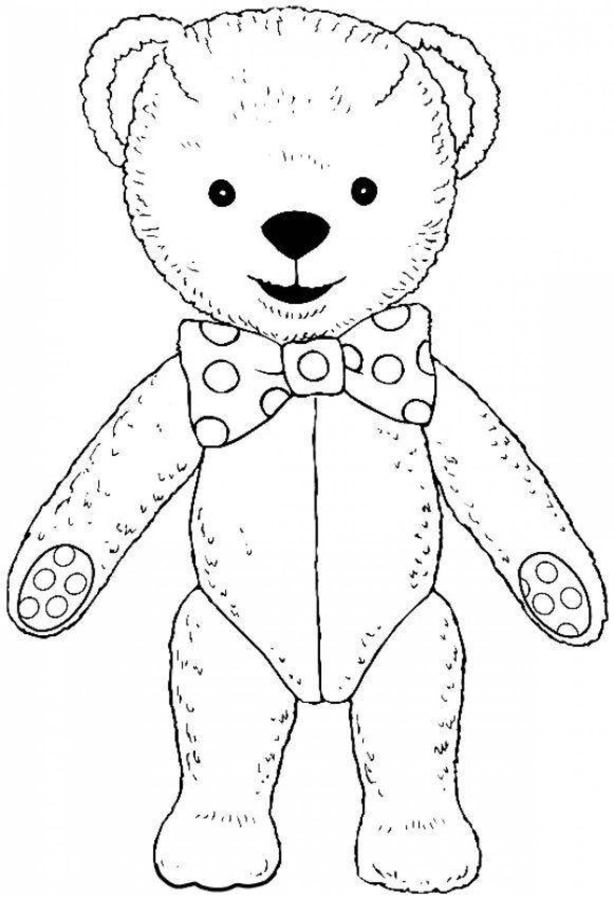 Fancy teddy bear coloring book