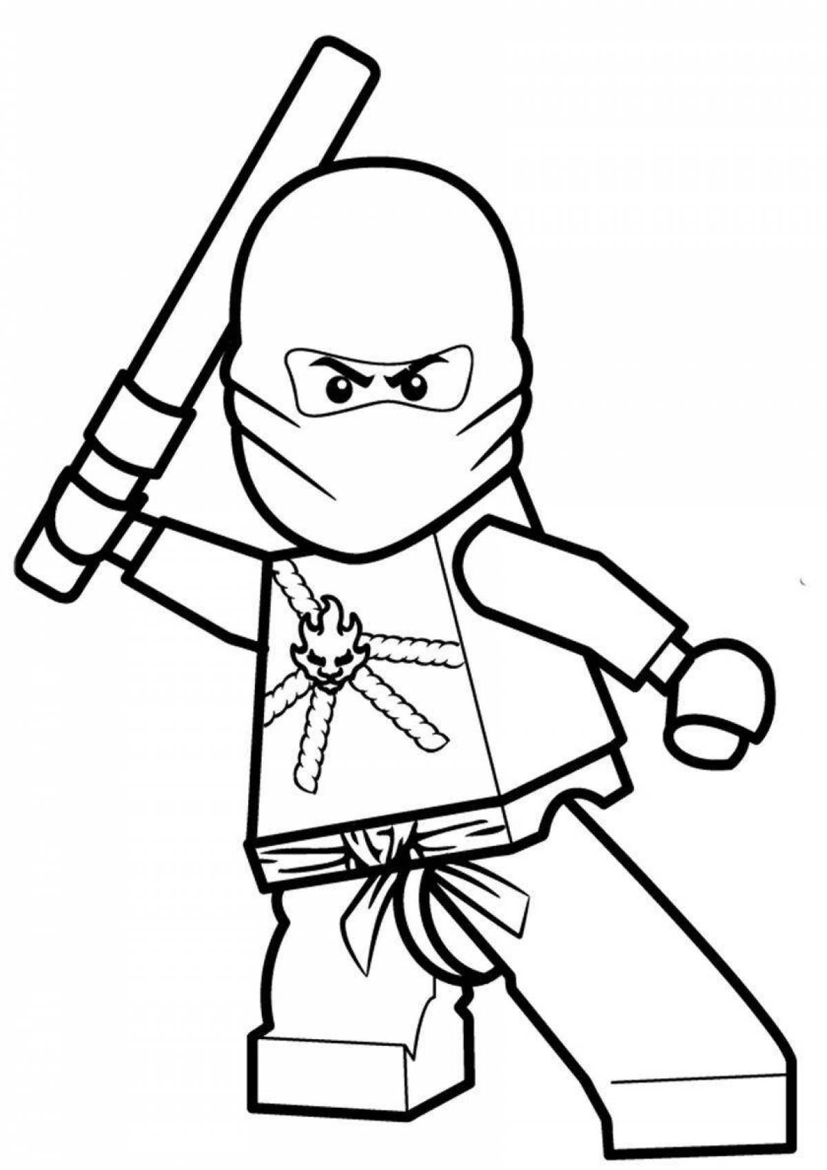 Dazzling ninjago kai coloring page