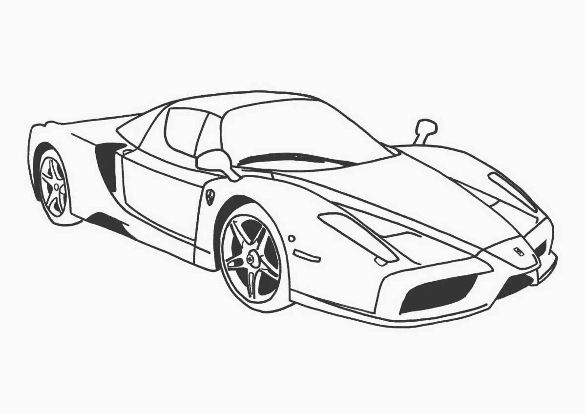 Coloring page wonderful sports car
