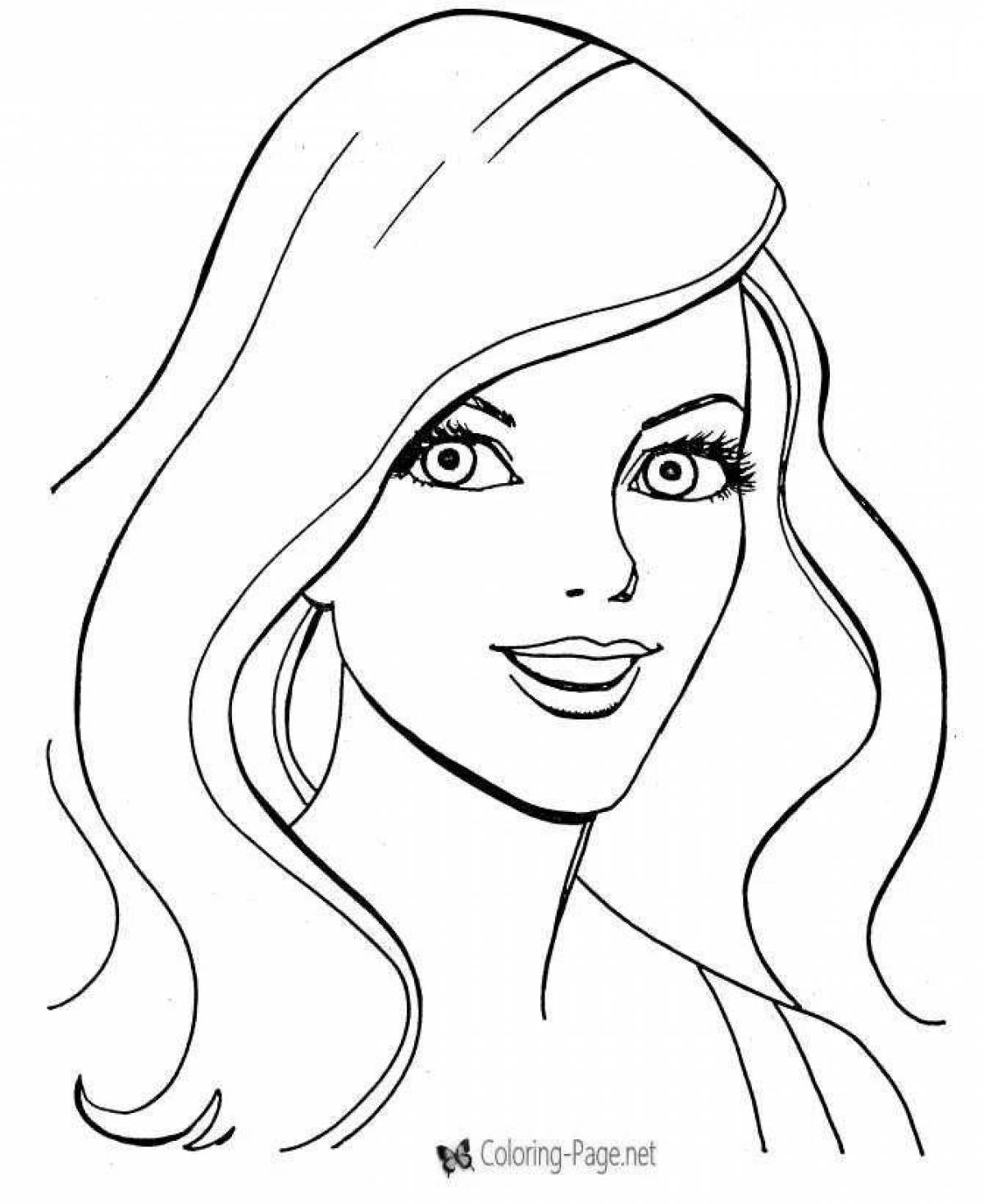 Barbie's Spectacular Face Coloring Page
