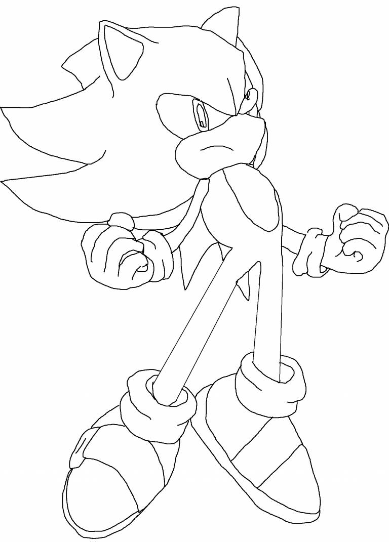 Majestic blue sonic coloring page