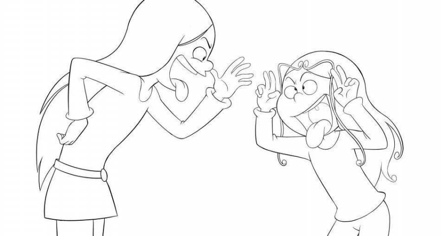 Coloring Pages Marin and wendy sisters (35 pcs) - download or print for