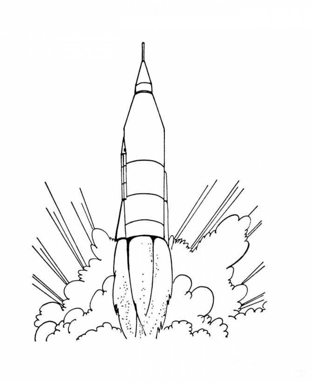 Ракета Восток раскраска для детей
