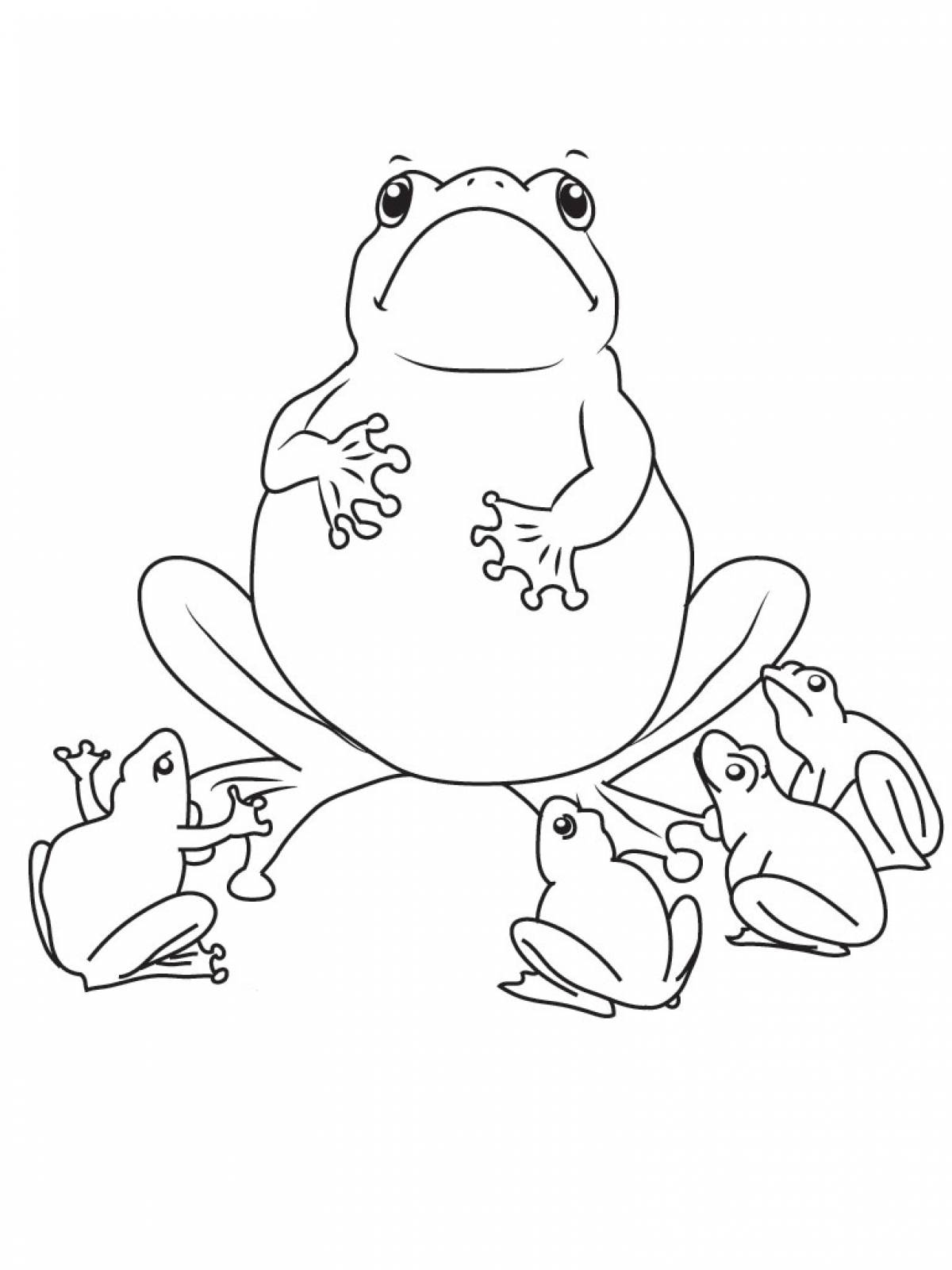Frogs listen to a story