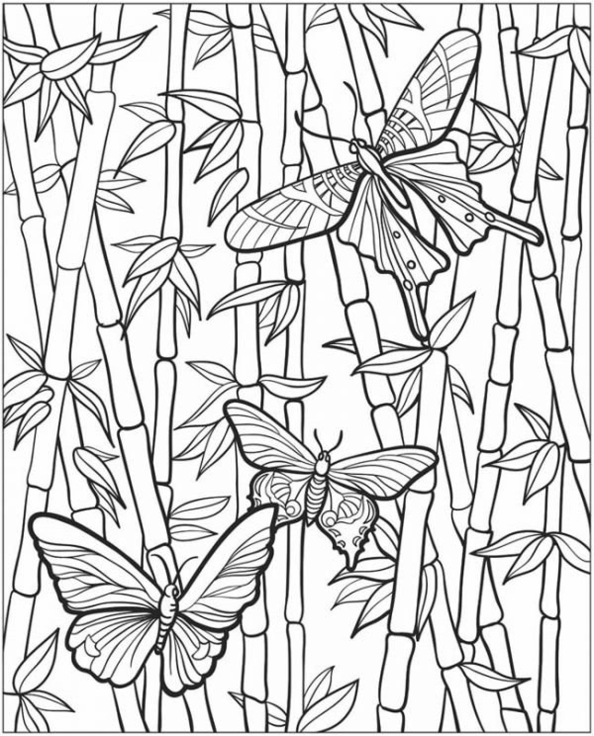 Бамбук и бабочки