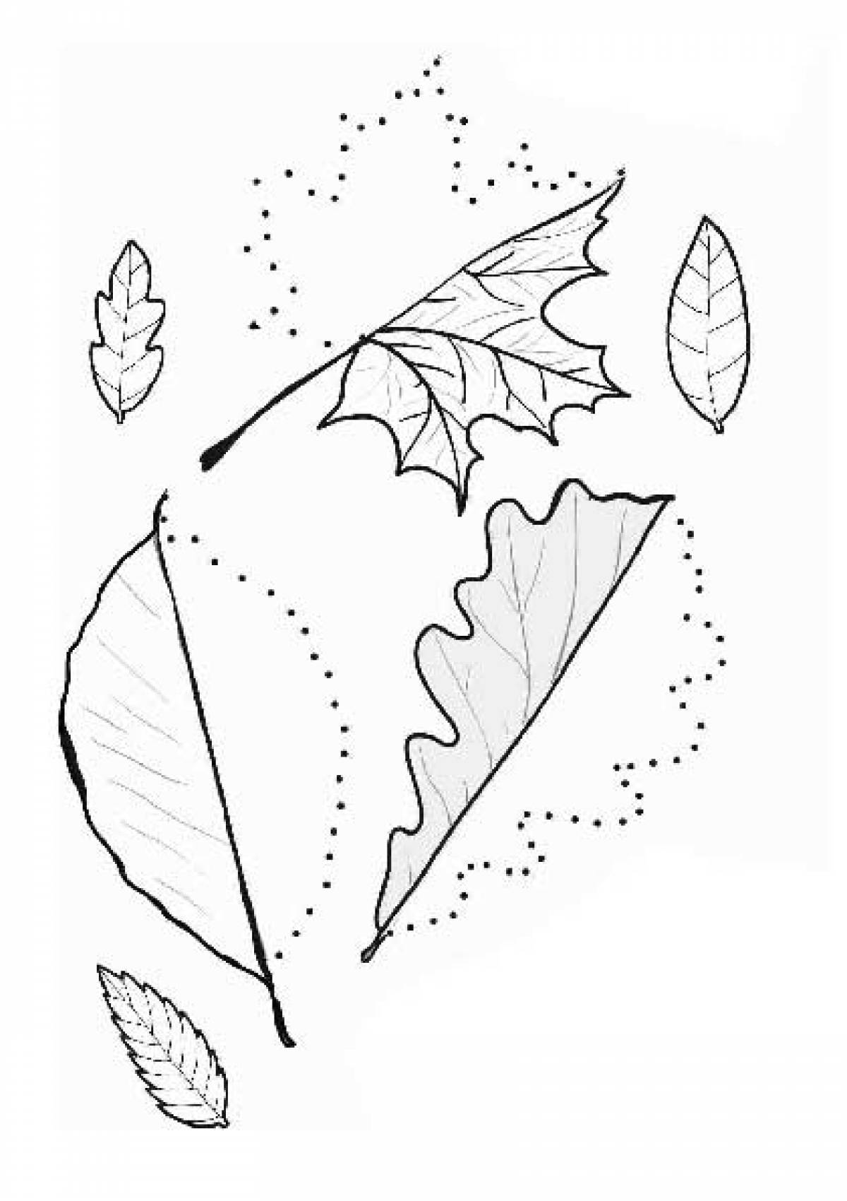 Leaves by dots