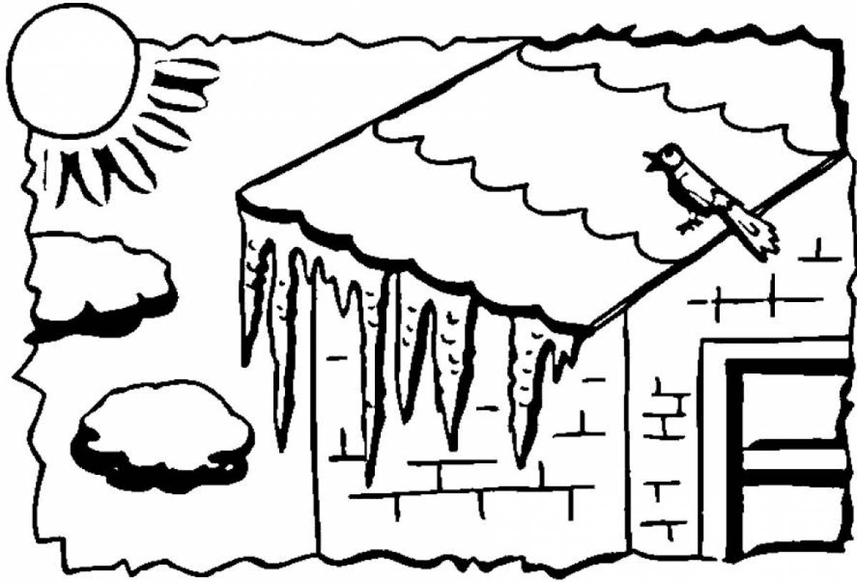 Icicle coloring page