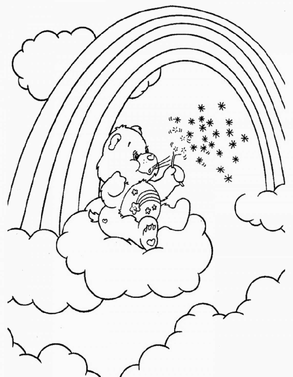 Teddy bear on the cloud