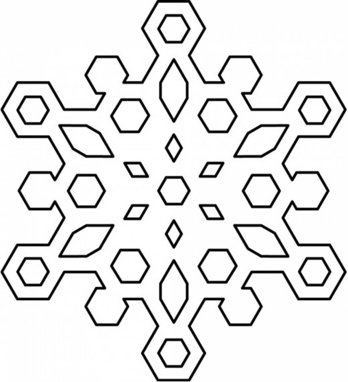 Snowflake in the form of honeycombs