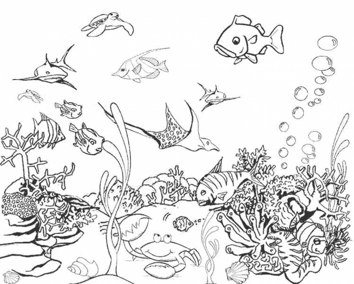 Ocean coloring page