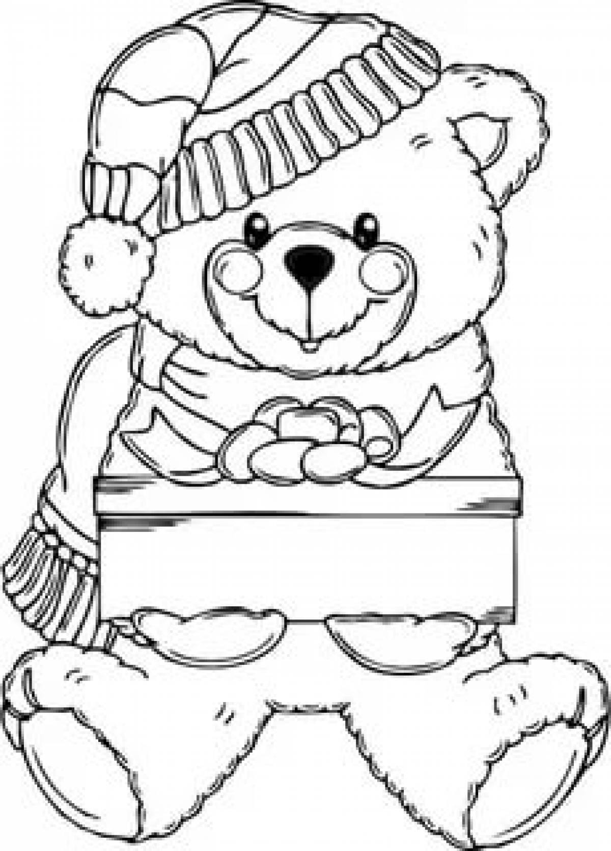 Christmas bear in a hat