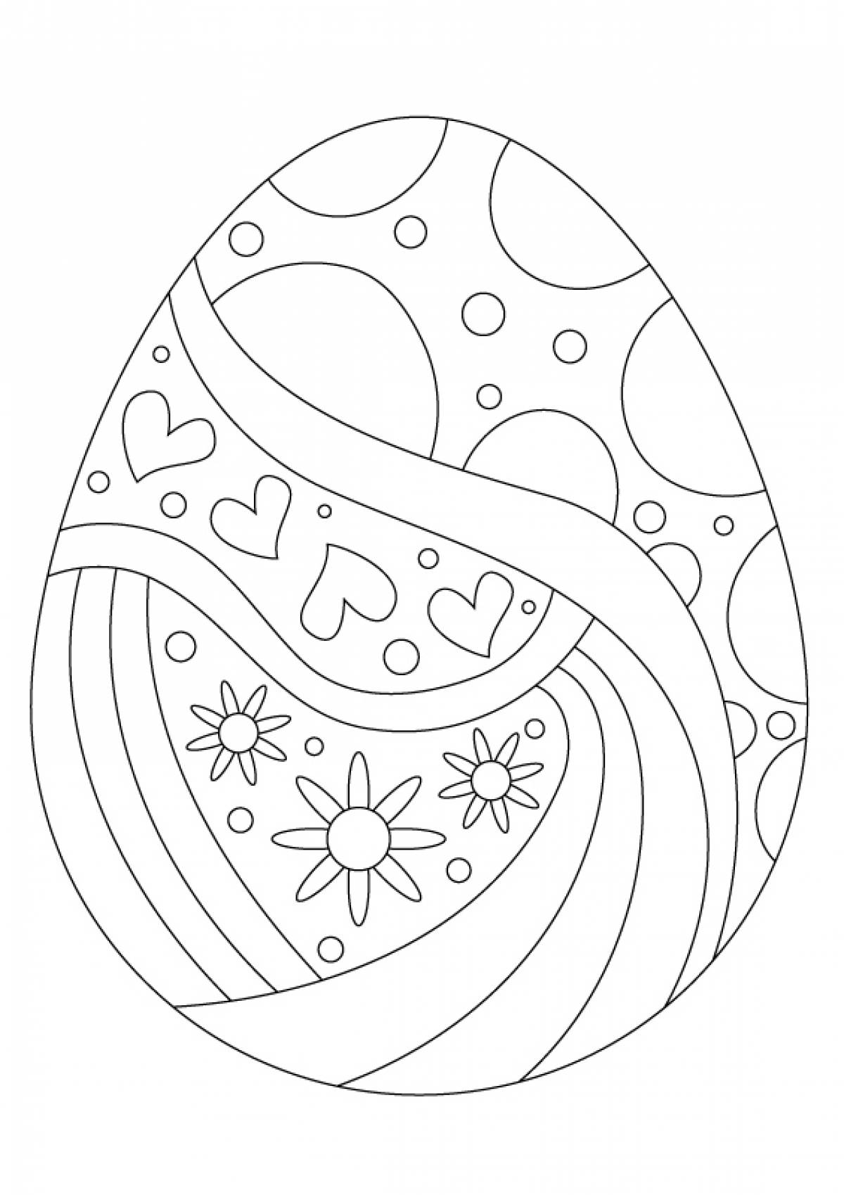 Раскраска на тему пасхальное яйцо
