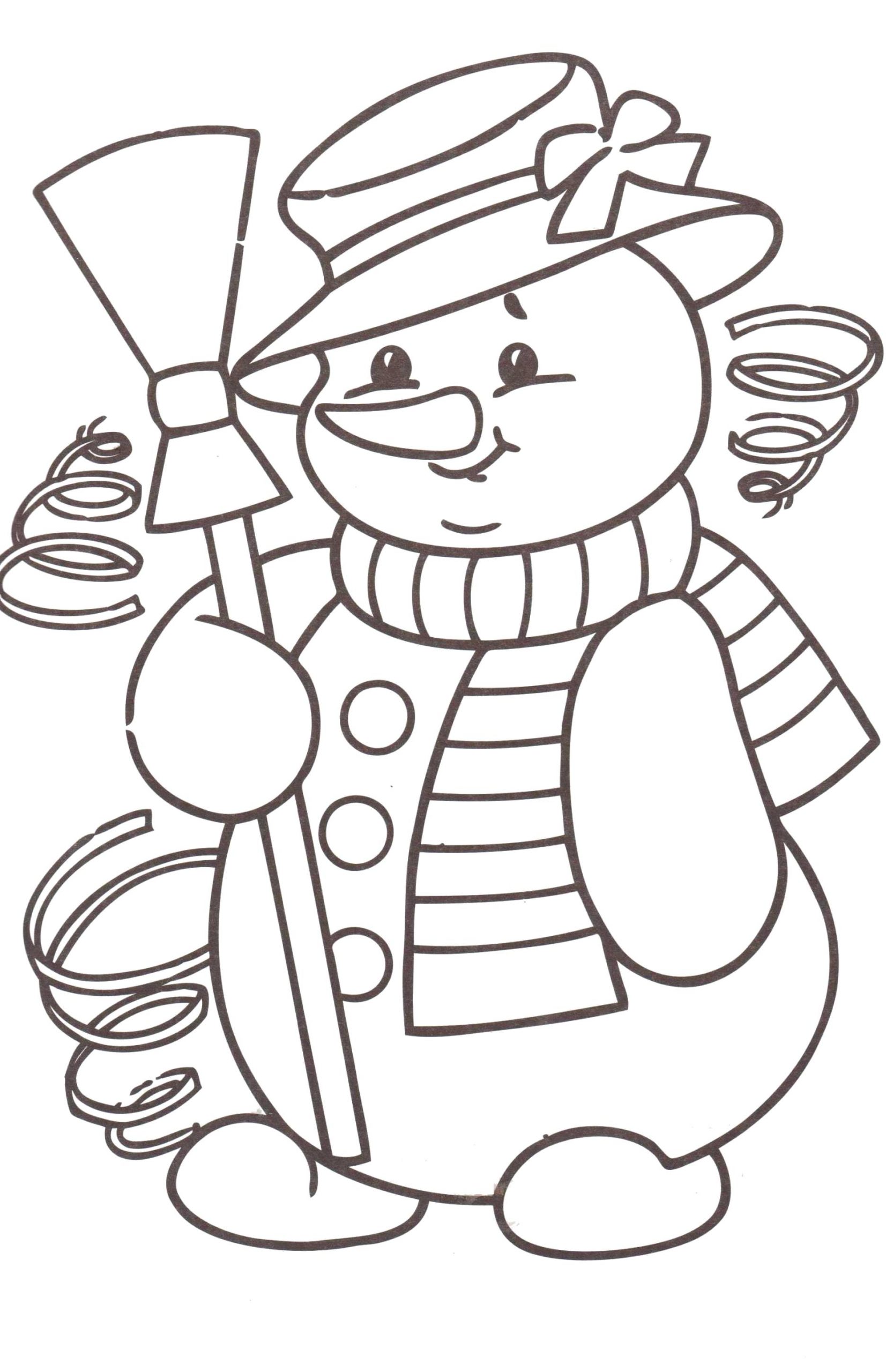 Snowman in a striped scarf